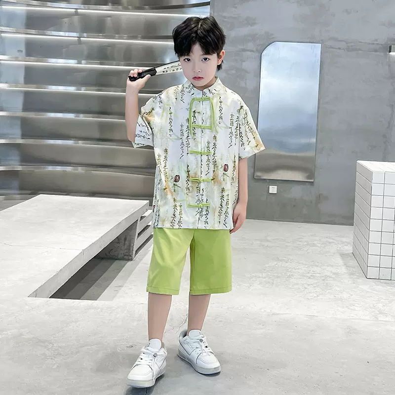 男童汉服儿童新中式套装夏季2025新款男宝宝改良国学礼服国风唐装