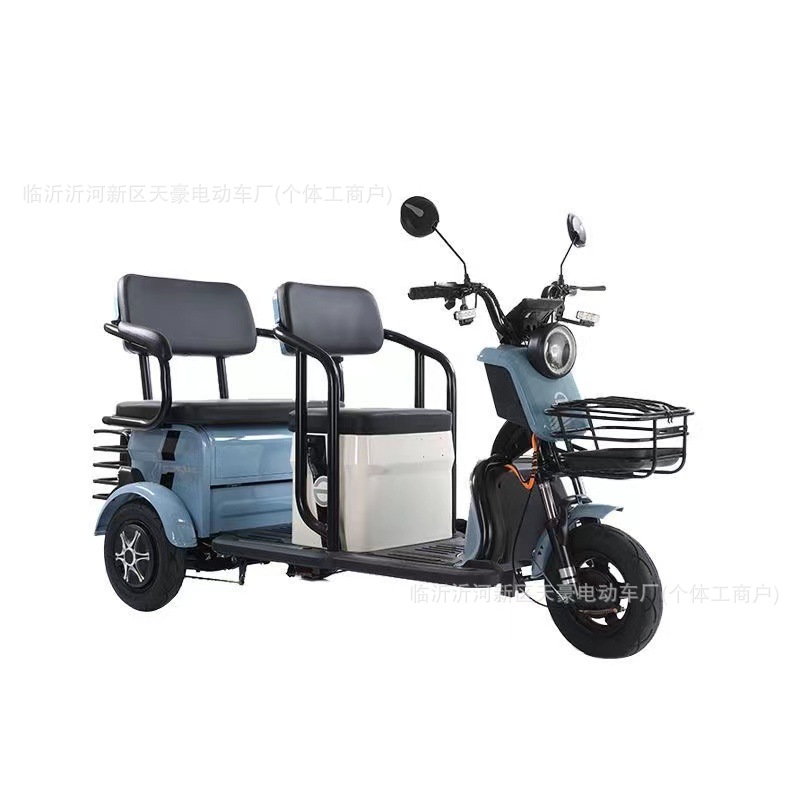 Triciclo eléctrico de 600W, batería de campana, ocio de tres ruedas, triciclo eléctrico de tres ruedas, triciclo de tres ruedas