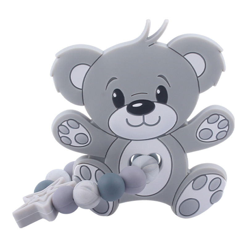 Suministros para bebés de dibujos animados animal León perro mordedor creativo bebé de silicona mordedura molar teether pulsera juguete