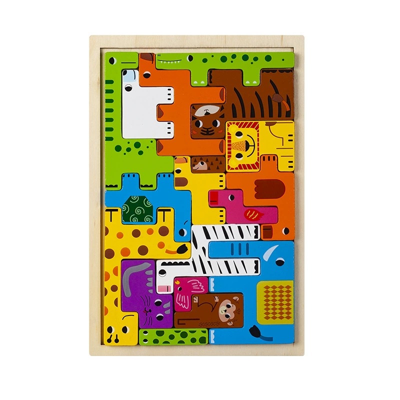 Página de dibujos animados para niños educación temprana niños y niñas inteligencia juguetes cerdo papel grande 3-4-5 años bebé rompecabezas image 7