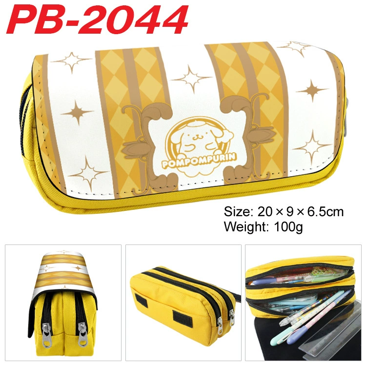 Sanrio, double-layer capacious pencil case with zipper