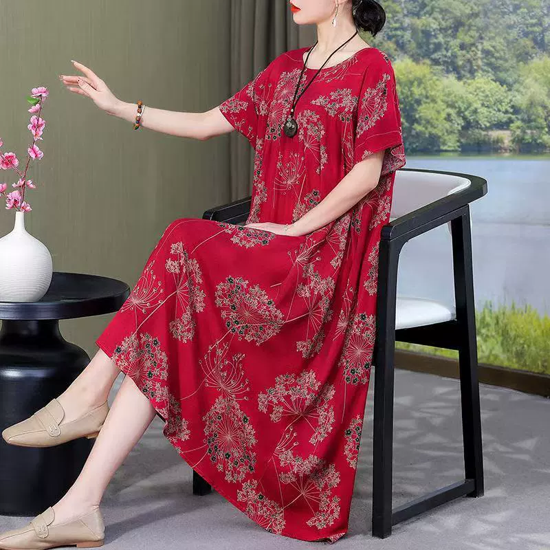 Летнее длинное платье, корейский стиль, plus size, миди