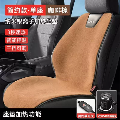 [Daifa] Silver ion car Multi-function pad - brown-single-seat-heated-12v-timer