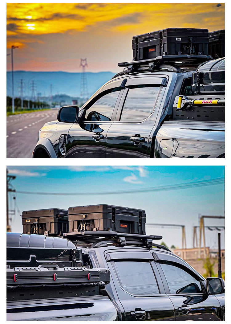 Roof equipment box 66 liters ROAM brand luggage net board step bag holder explosion-proof anti-fall off-road tool box