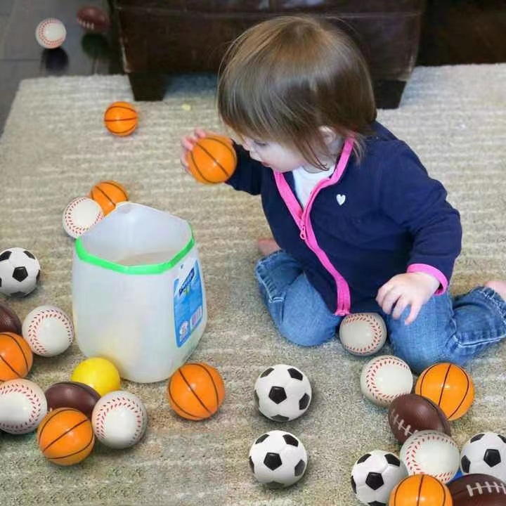 4cm Foam Basketball Football Pu Sponge Mini Bouncy Ball Amazon Best-Selling Kidsren's Small Ball