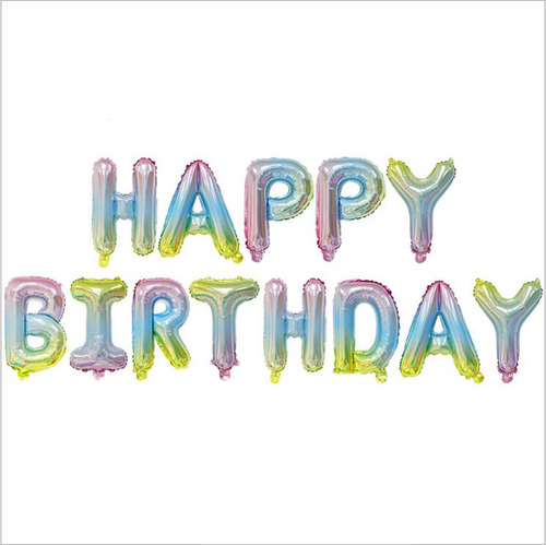 Happy birthday aluminum film balloons for adults and children happybirthday party decoration scene layout