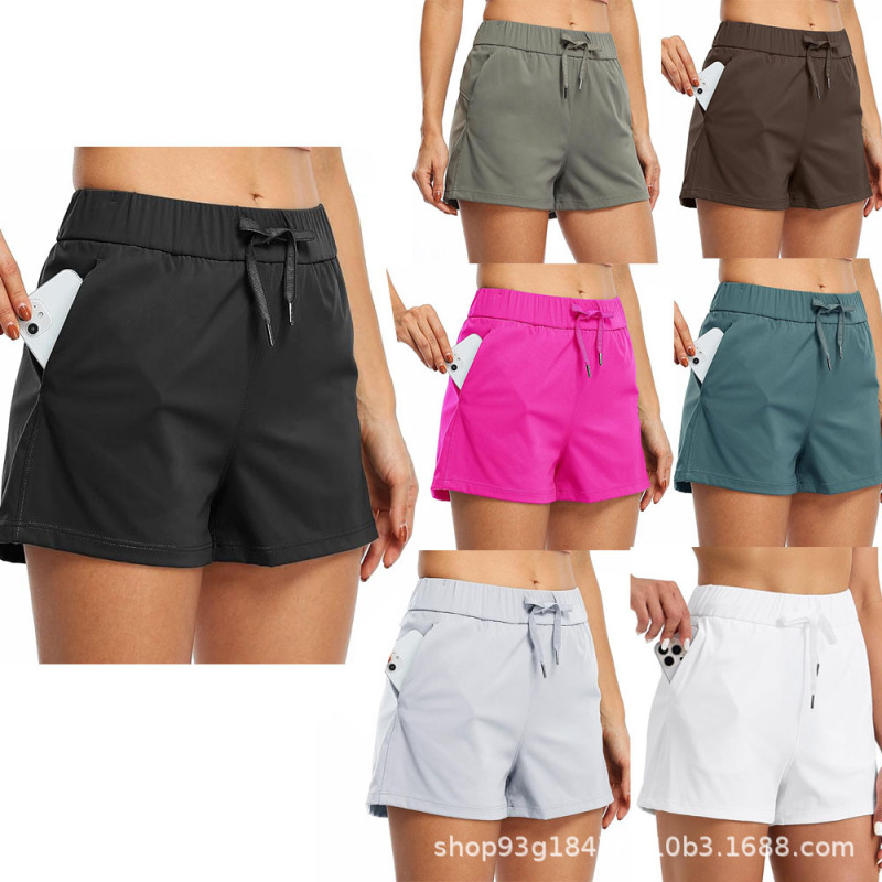 Cross-Border Women's Shorts Hiking Sports Yoga Casual Sports Exercise Running Shorts Comfortable Casual with Pockets
