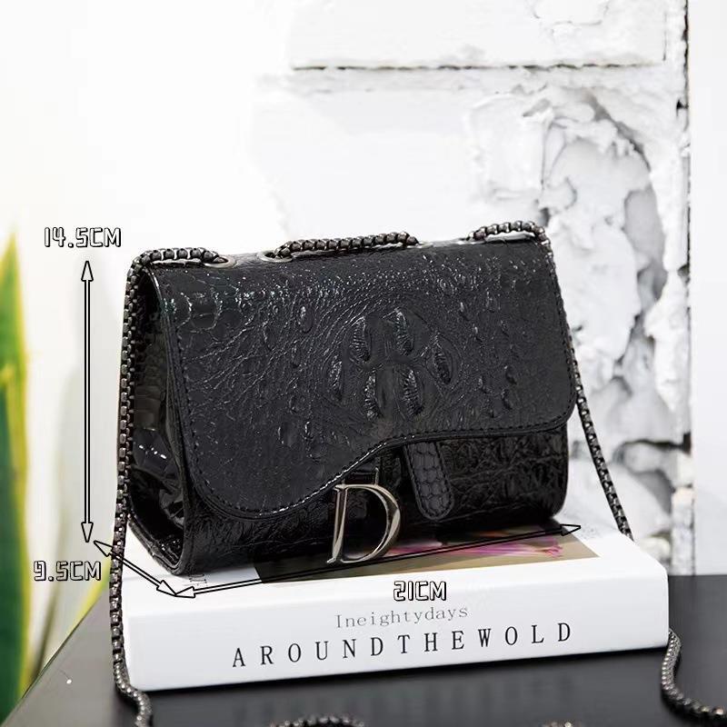 2023 neue Nischentaschen mit Krokodilmuster, Schulter-Crossbody-Damentasche, Internet-Promi-Kette, kleine quadratische Tasche, Papierschale, stilvolle Tasche_voghion.com