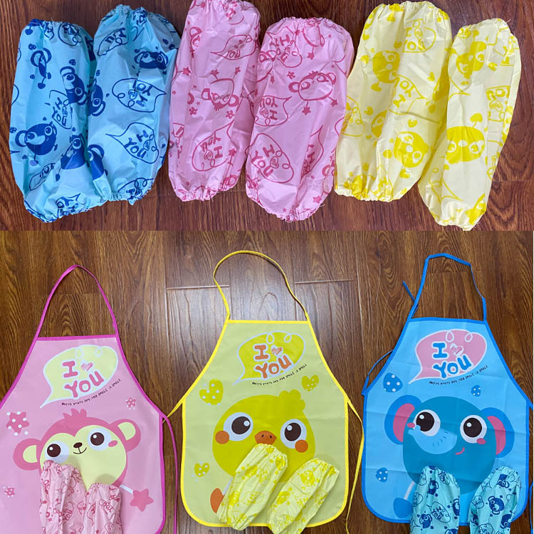Children's Apron Painting Yiwu Cartoon Kidsren's Painting Clothes Waterproof and Oil-proof Spot eva Smock Apron Manufacturer