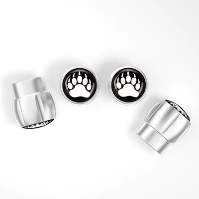 Tire Bear Footprint Valve Cap | Other Automotive Exterior Supplies - silver-metal-a-set-of-4-white-bear-claws