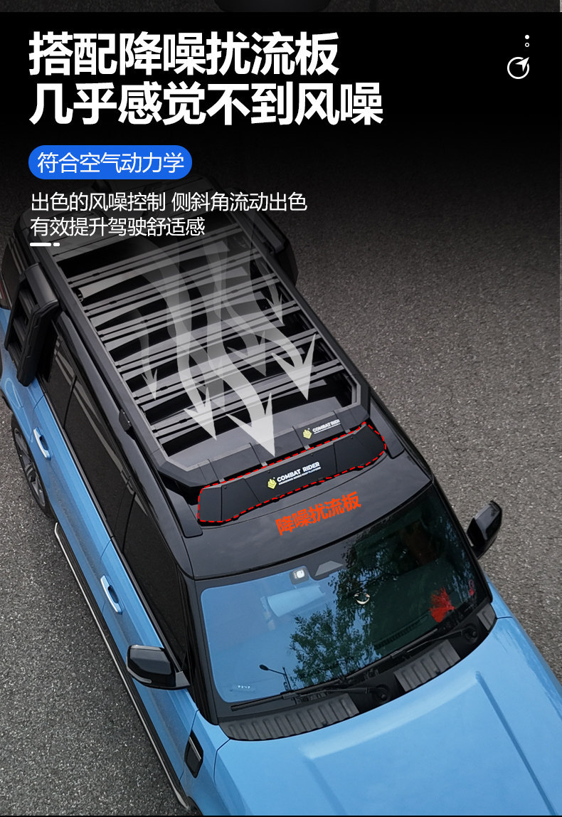 Suitable for Jishi 01 Outdoor Camping Vehicle Roof Expansion Explorer Roof Rack Canopy Side Tent Ladder