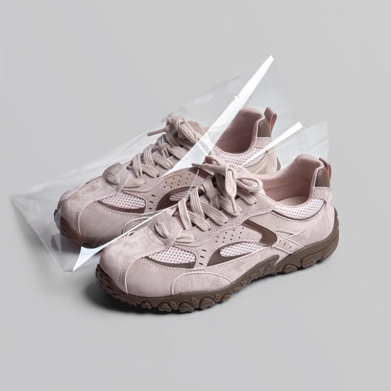 Cowhide Version~Pink German Training Shoes 2026 Spring New Style with Hidden Height Increase, Casual Versatile Retro Shoes for Petite Individuals