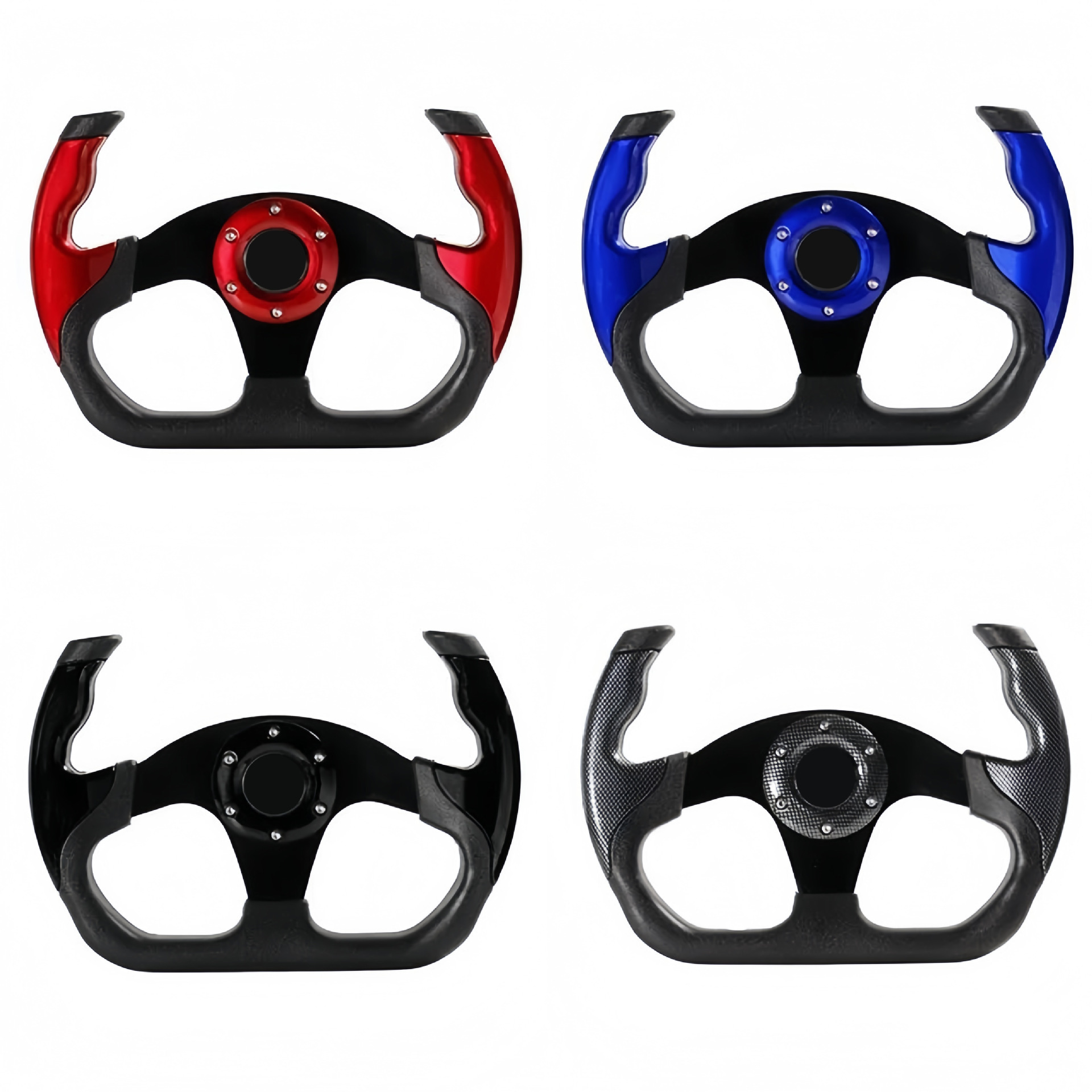 Car Drifting D-Type Steering Wheel Modified Sports Racing PU 13 inch