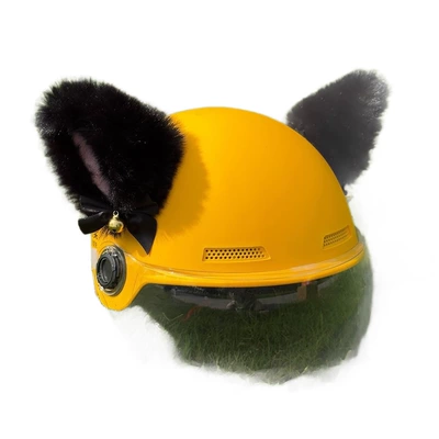 Motosiklet dəbilqələri – helmet decoration with cat ears