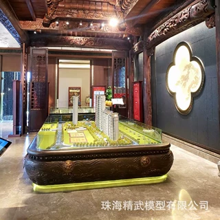 火力发电厂沙盘模型 新能源发电机组建筑模型 水力风力发电模型