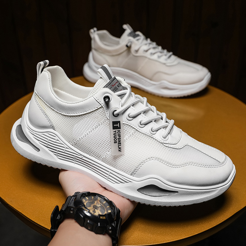 2021 summer new breathable hollow men's shoes Korean sports casual shoes to sign mesh net shoes men's shoes wholesale