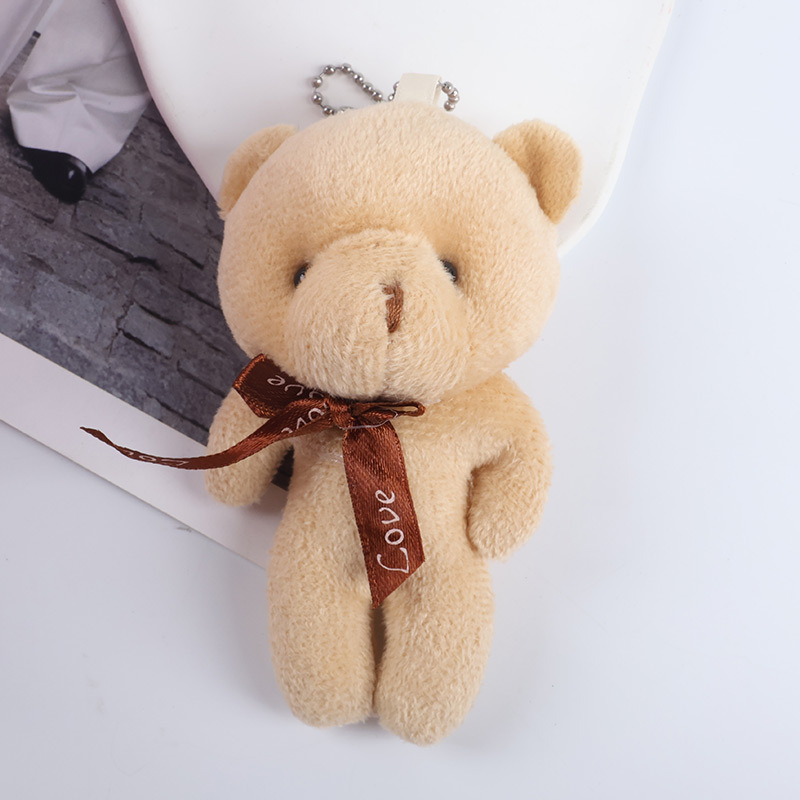 Internet Celebrity Teddy Bear Plush Doll Toy Bag Decoration Pendant Cartoon Bear Keychain Hanging Chain Wholesale