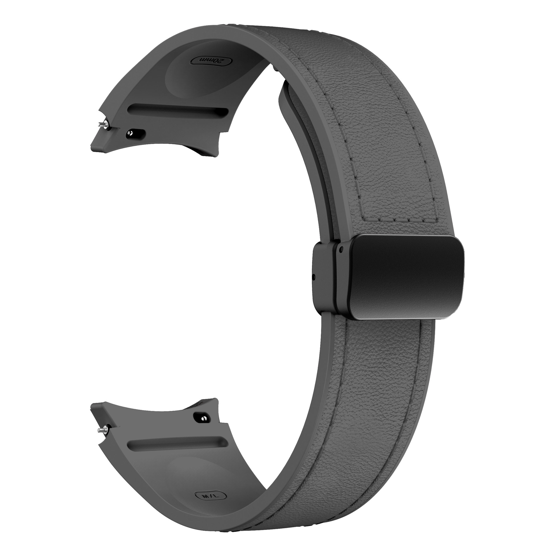 Aplicable a Samsung Galaxy Watch watch6/5/4 cuero de silicona hebilla magnética 20mm Correa inteligente