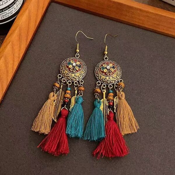 Ethnic woven earrings