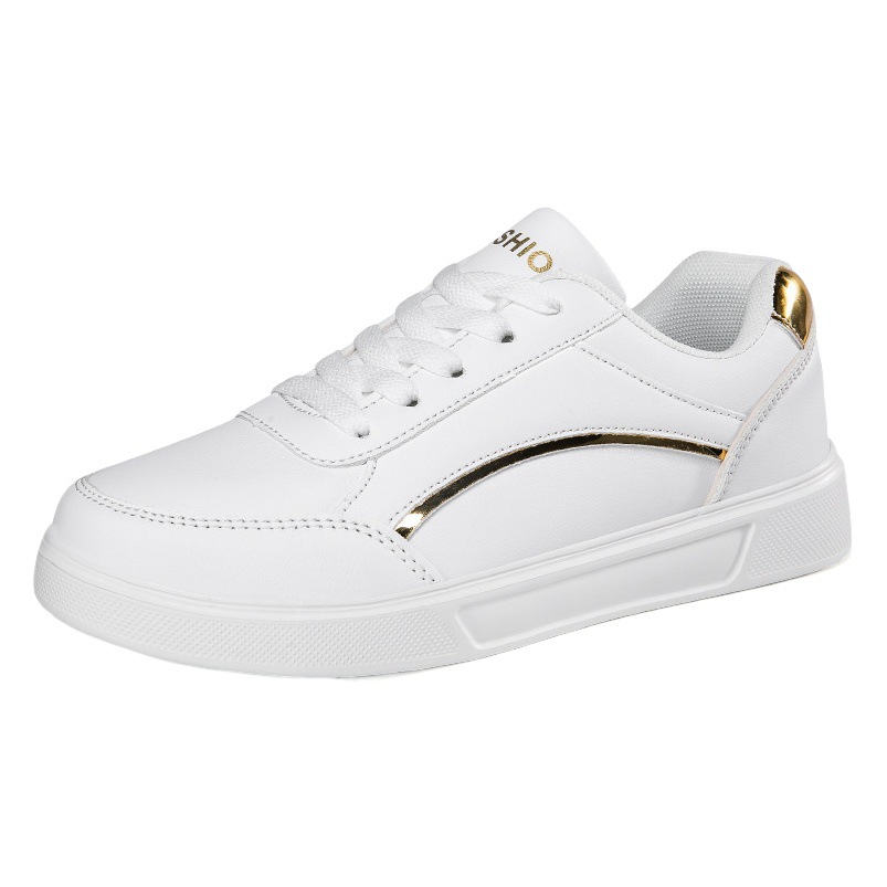 2023 spring new versatile popular student White shoes women's summer sports flat casual platform height increasing board shoes