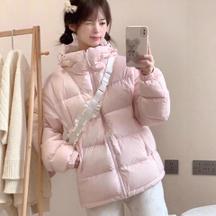 骆驼同款羽绒服女2025冬季新款连帽白鸭绒保暖面包服情侣加厚外套
