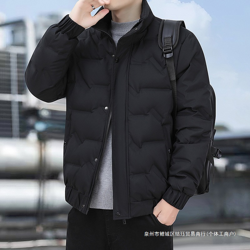 跨境外贸厂家直销新款轻暖服男冬季潮牌立领冬装加厚白鸭绒外套石