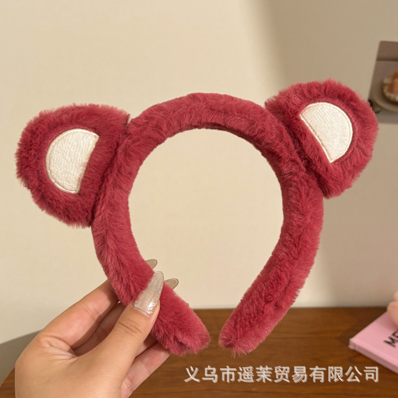 曲奇饼干洗脸发箍女2025新款毛绒压发头箍可爱发卡子防滑发捆头饰|undefined