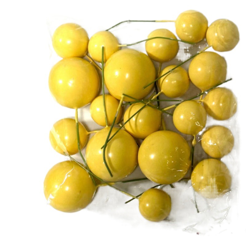 Cross-border decoración de la torta caliente Super duro bola de oro Bola de plata bola de espuma BOLA MÁGICA BOLA DE Navidad mixta paquete de 20