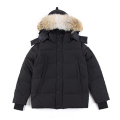 外贸大鹅羽绒服29款加拿大Wyndhaw男派克服带狼毛领户外休闲百搭