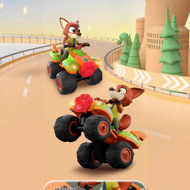 Authentic Disney Remote-Controlled Beach Car Zootopia Stitch Mickey Minnie Nick Judy Kidsren's Toys