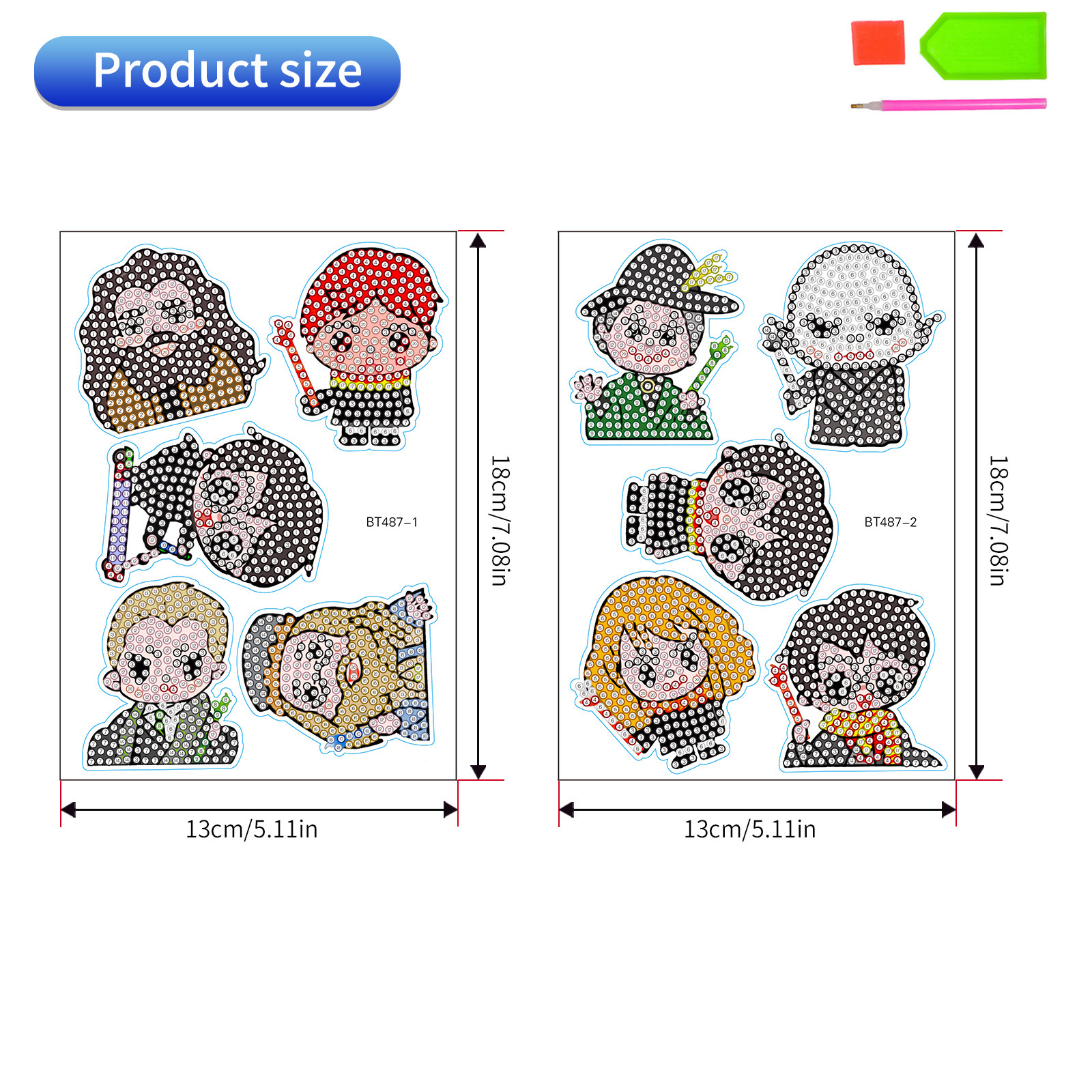 Pintura de Diamantes de Harry Potter, Manualidades para Niños, Pegatinas de Diamantes al por Mayor, Decoración de Dibujos Animados, Pegatinas de Diamantes Redondas