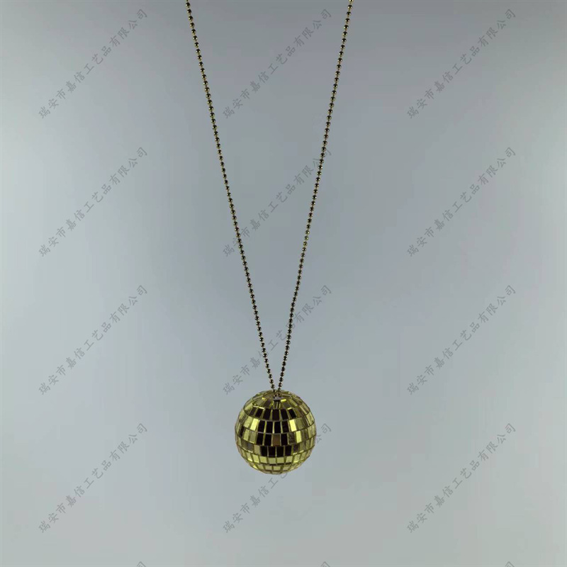 Collar tipo bola de discoteca con efecto láser colorido, decoración colgante para fiestas o Navidad