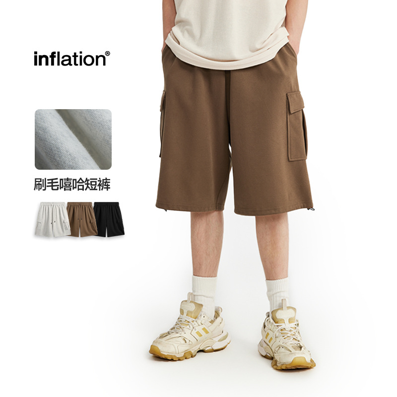 INF Men's Wear | Spring/Summer 2024 New Brushed Hip Hop Shorts Trendy Workwear Multi-Pocket Casual Five-point Pants