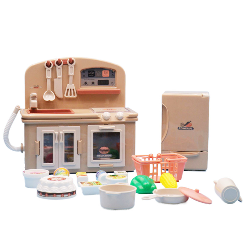 Juguetes para niños cocina grande conjunto completo de simulación transfronteriza eléctrica área de Chenghai conjunto mayorista de 3 años
