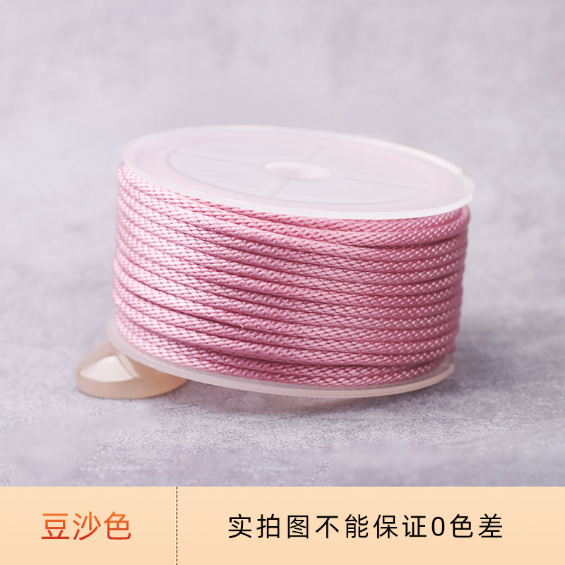Cordón de maíz de 3mm tejido a mano pulsera collar colgante cordón de joyería grueso oro corda de brazalete resistente al por mayor