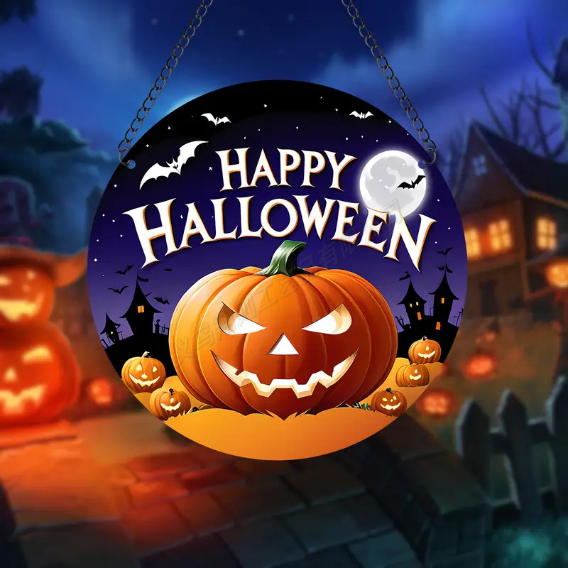 Transfronterizo serie de Halloween acrílico captador de sol artesanía decoración creativa colgante acrílico disco