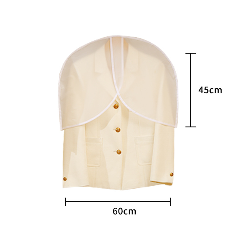 cubierta de ropa a prueba de polvo de medio cuerpo, nuevo conjunto de trajes cortos caseros, cubierta de polvo esmerilada, bolsas de ropa a prueba de agua tridimensionales