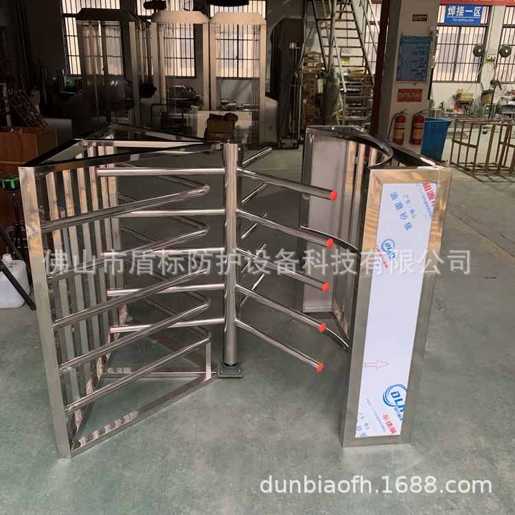 源头厂家直供人行通道导向器 车站不锈钢半高十字三翼辊闸单限门