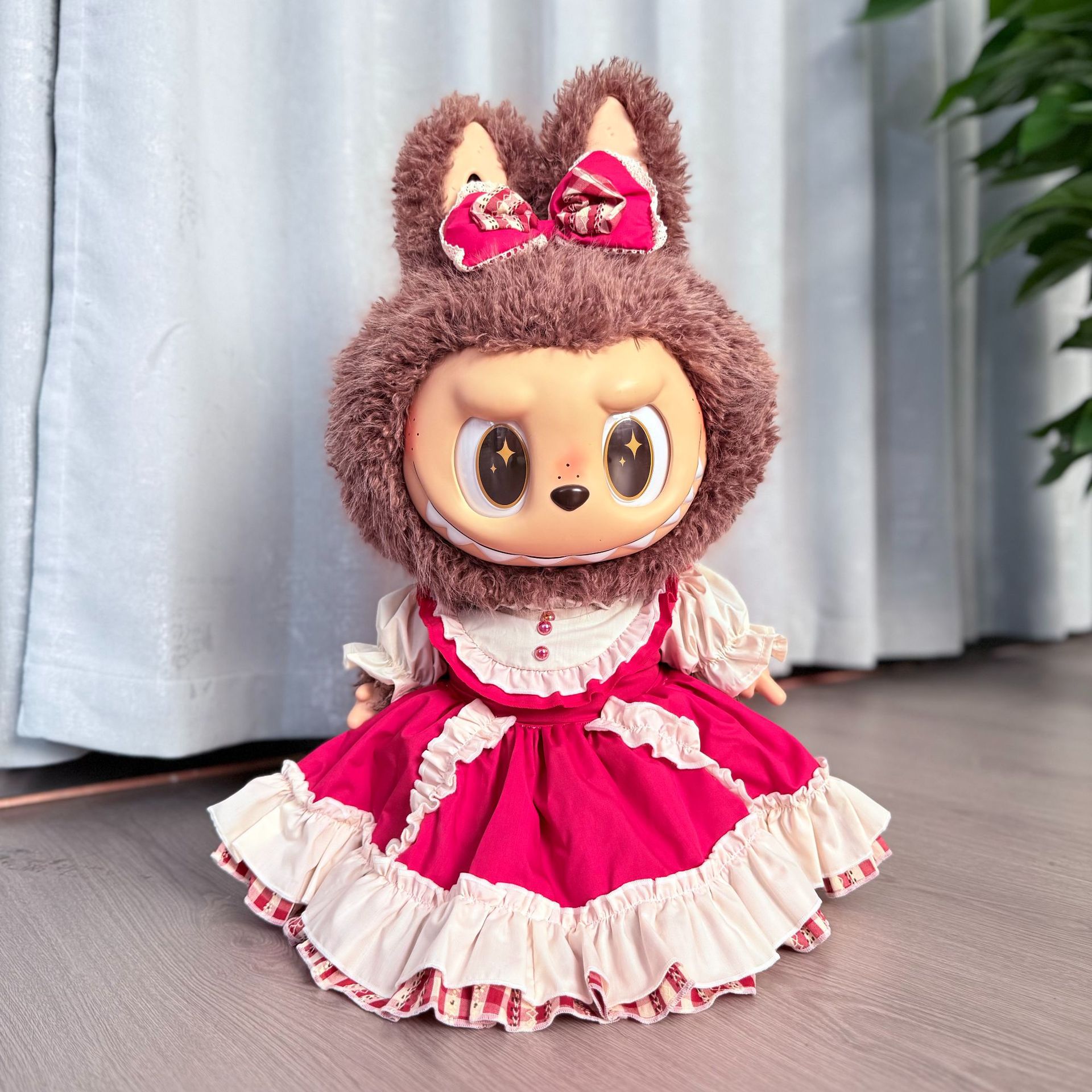 Solo ropa] 58cm rabu ropa ZIMOMO ropa de bebé vinilo LABUBU círculo oso traje de una pieza lindo