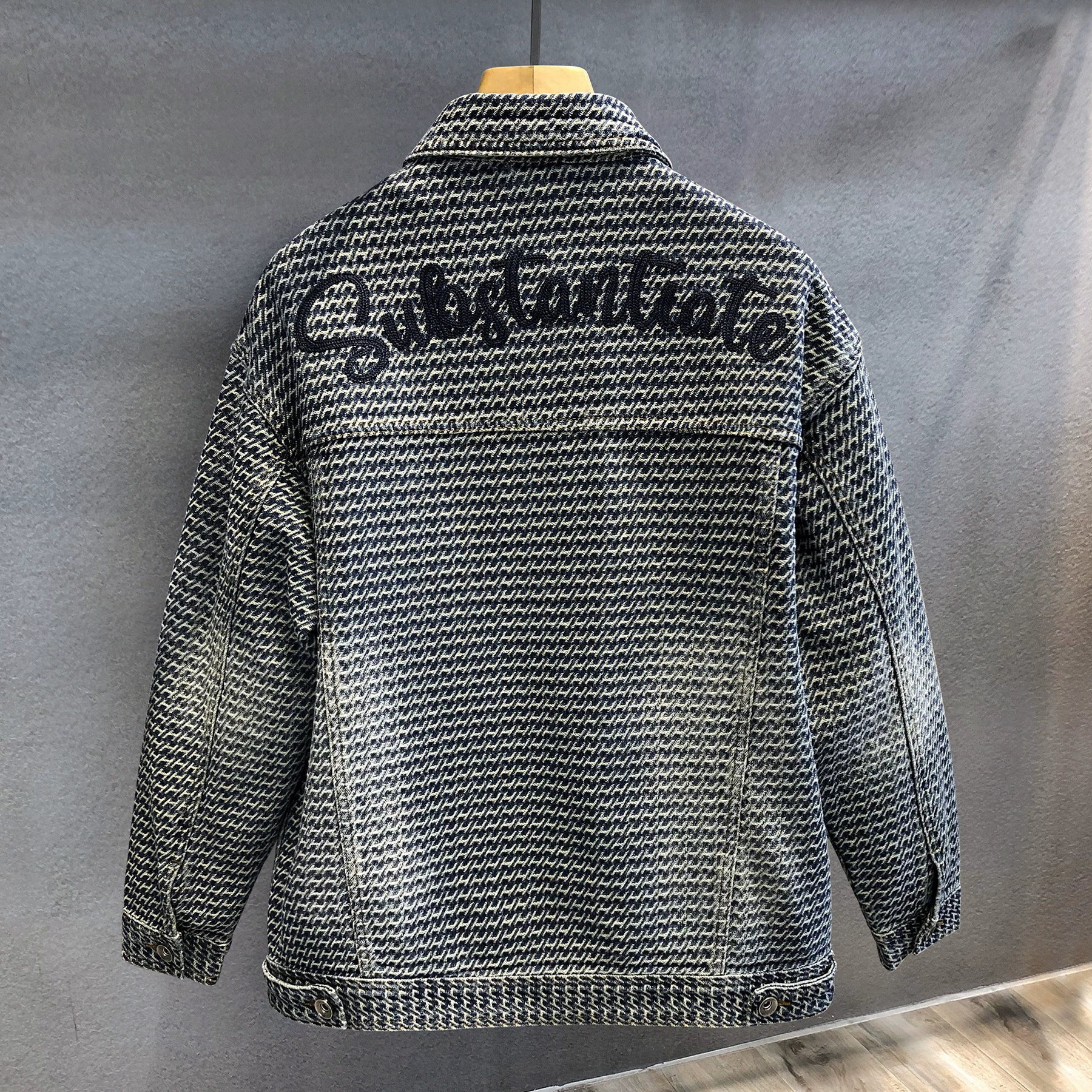 Retro denim jacket, french style, oversize