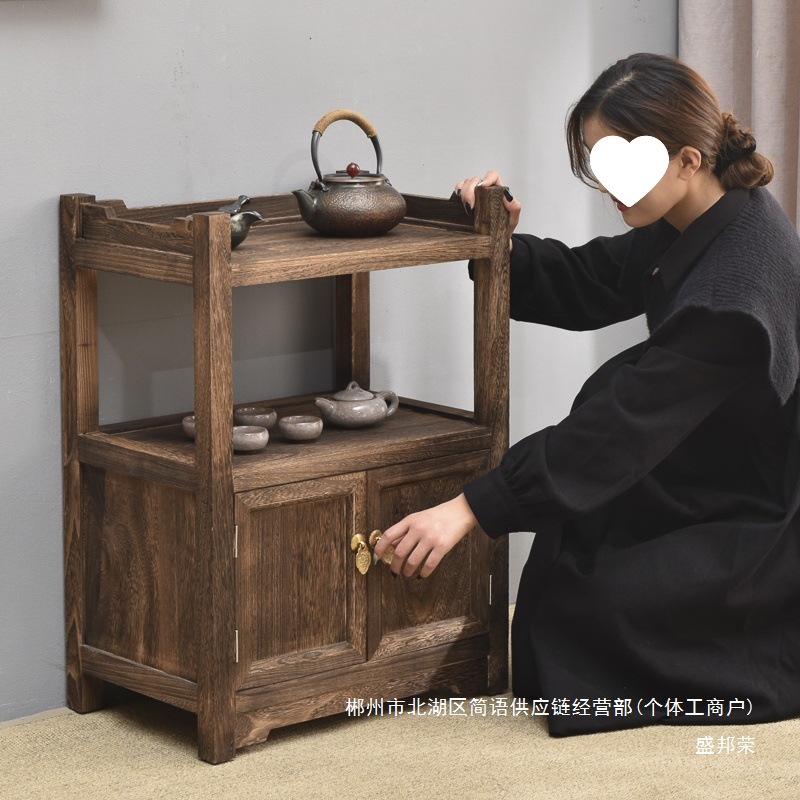 Fábrica directa de madera sólida gabinete de té gabinete de té salón chino simple mesa de té pequeño gabinete de té