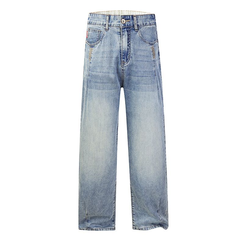 Tencel Super Soft Jeans Men's 2025 Summer Thin Loose Straight Breathable Casual Pants Ice Silk Wide Leg Pants