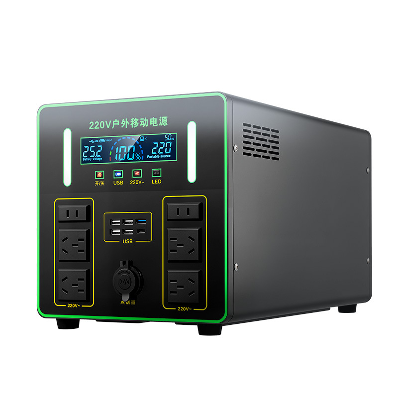 Fuente de alimentación móvil para exteriores Kaishengyang de 220 V de gran capacidad para puestos de venta, camping, transmisión en vivo, estación de carga móvil, batería doméstica