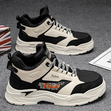 高帮工装鞋男款马丁鞋秋冬季男鞋新款时尚休闲板鞋运动男士潮鞋子