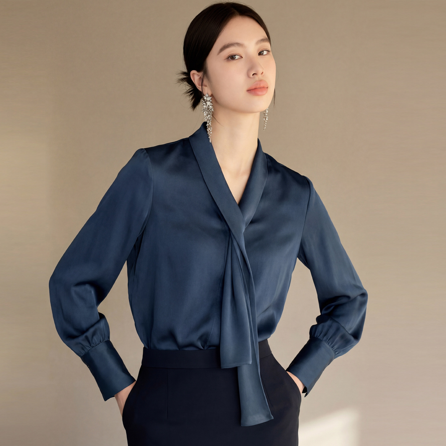 Navy blue shirt