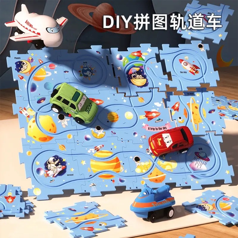 Coche de tren educativo para niños transfronterizos Avión eléctrico Coche Juguete Niño de 3 años de edad