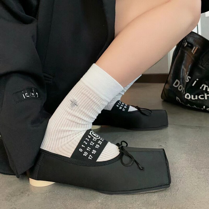 Bee Socks Women's Long Socks Summer Thin Sweat Absorbing All-match Breathable Ins Trendy Mid-length Socks Ballet Stacked Socks