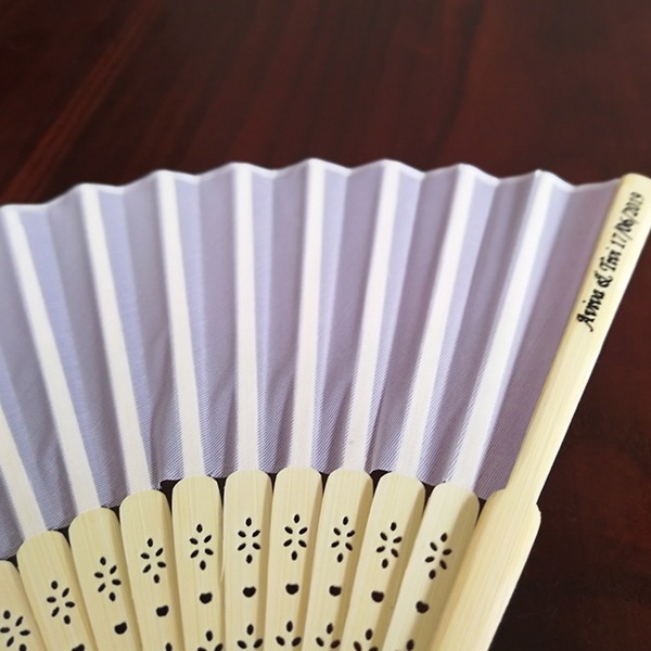 Ventilador DE BODA ligero transfronterizo pantalla de seda ventilador de la boda talla nuevo nombre y fecha de la boda