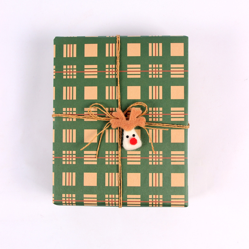 Amazon 2022 nuevo papel de embalaje de Navidad retro amarillo papel de embalaje de regalo papel de regalo de fiesta papel de regalo al por mayor