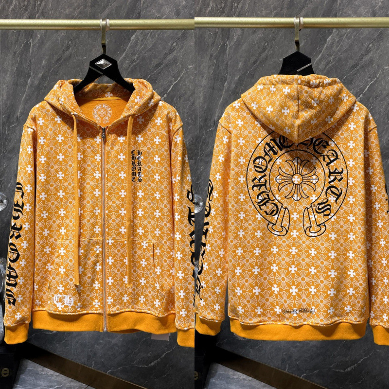 Chrome Heart Hoodie 克罗伈十字架连帽卫衣跨境宽松男女拉链帽衫|undefined